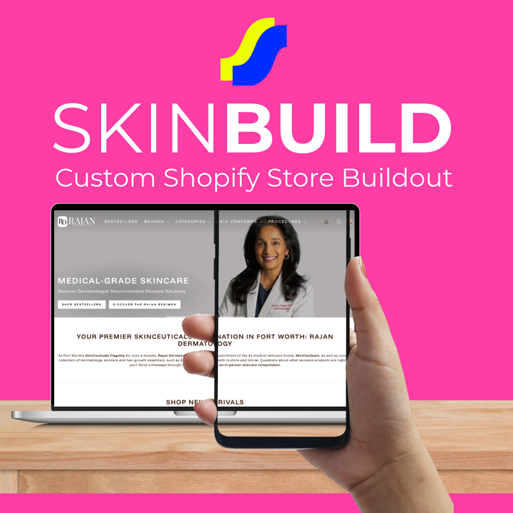 SkinBuild - Aesthetic E-Commerce Shopify Site Build