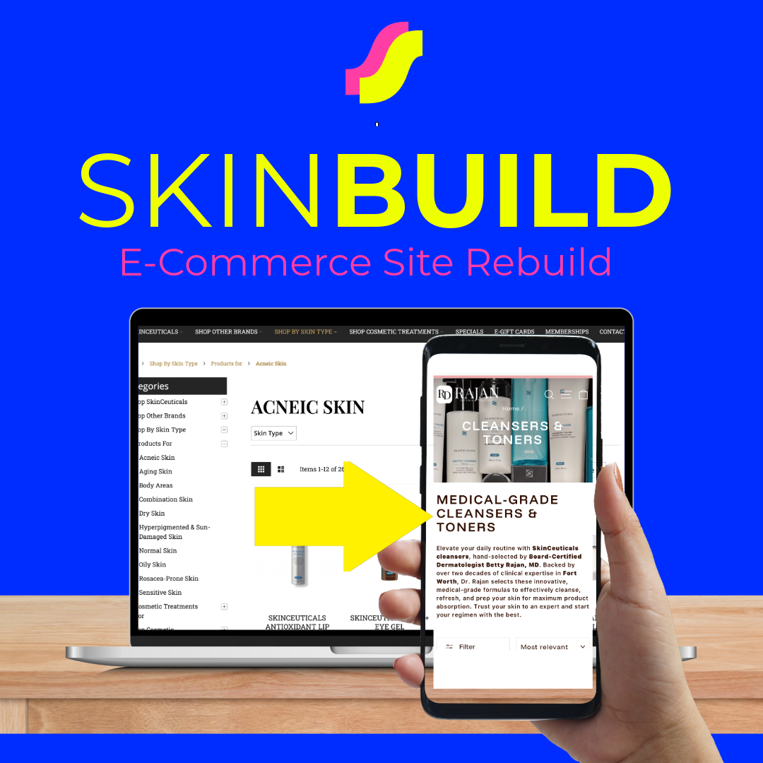 SkinBuild - Aesthetic E-Commerce Shopify Site Build