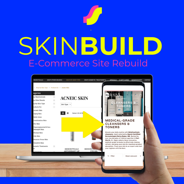 SkinBuild - Aesthetic E-Commerce Shopify Site Build